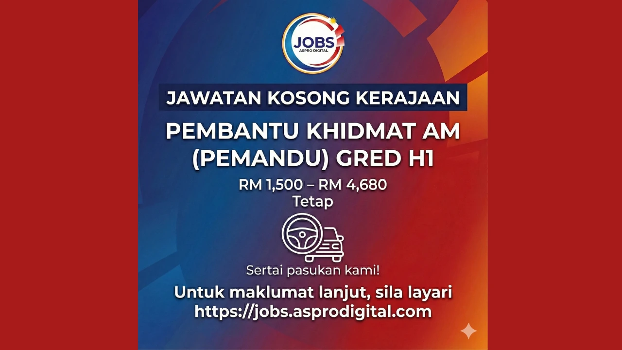 Pembantu Khidmat Am (Pemandu) Gred H1 di MDSB – Jawatan Kosong Kerajaan